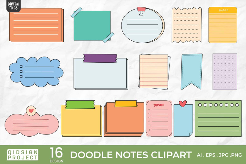 doodle-notes-clipart-16-variations
