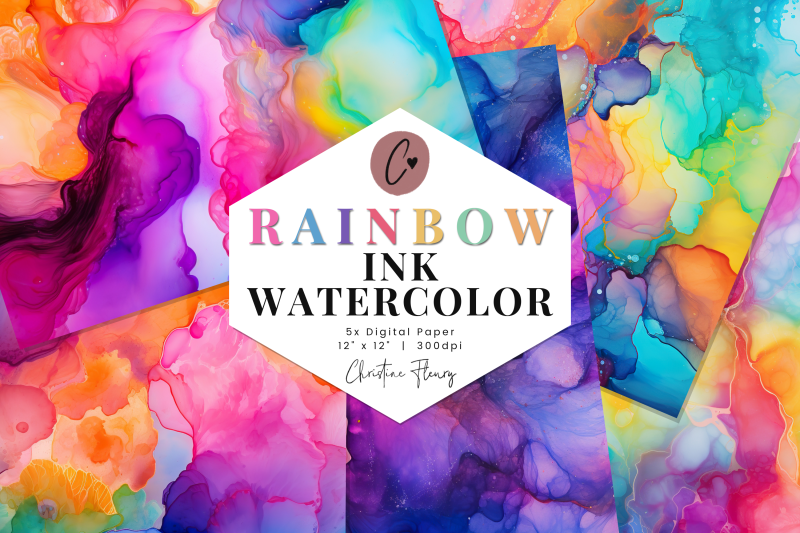 rainbow-ink-watercolor-paper-mini-pack