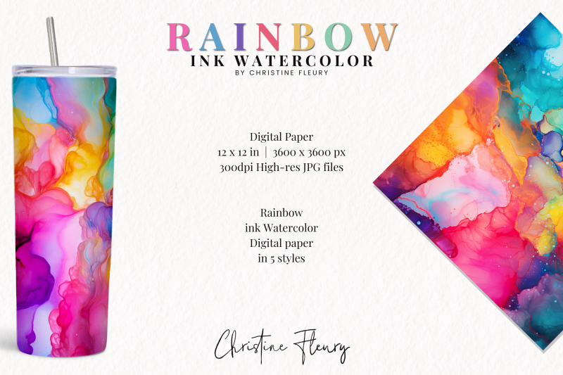 rainbow-ink-watercolor-paper-mini-pack