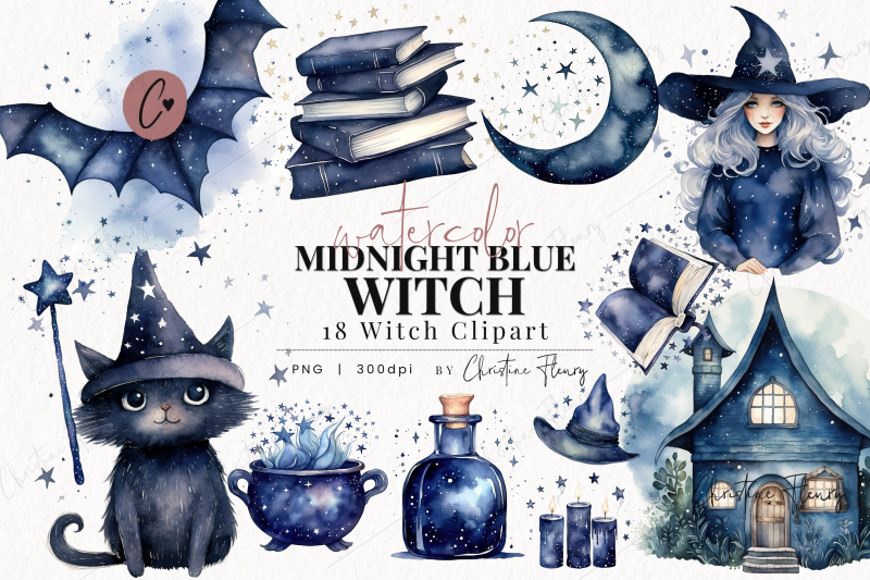 watercolor-midnight-blue-witch-clipart