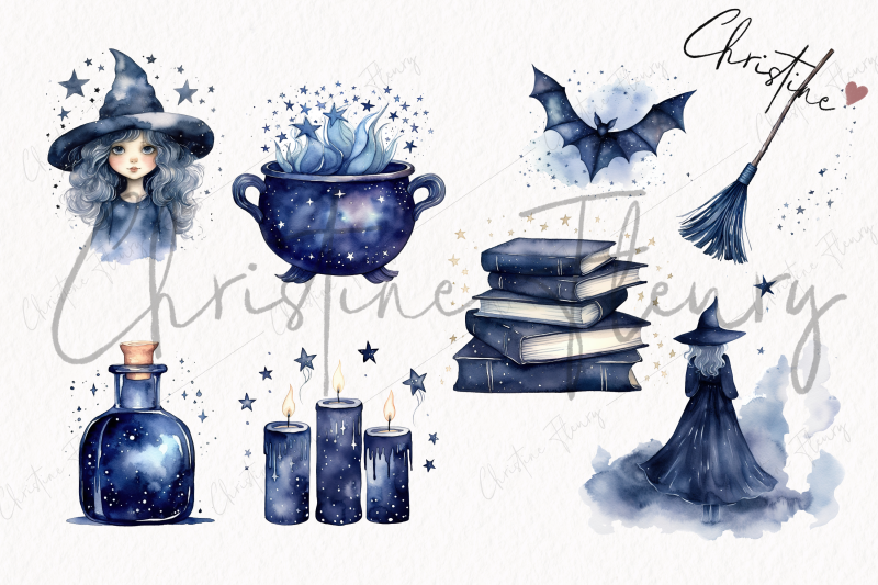 watercolor-midnight-blue-witch-clipart