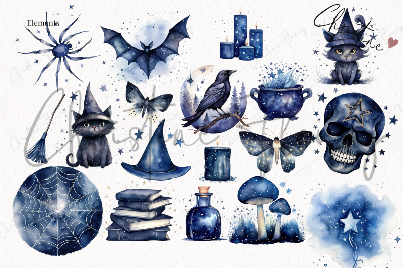 watercolor-mega-halloween-bundle-clipart