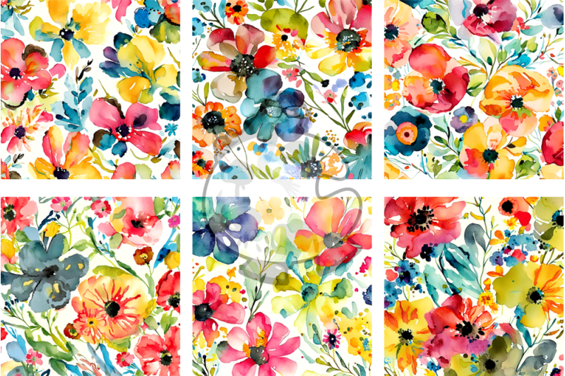 watercolor-wild-floral-digital-papers