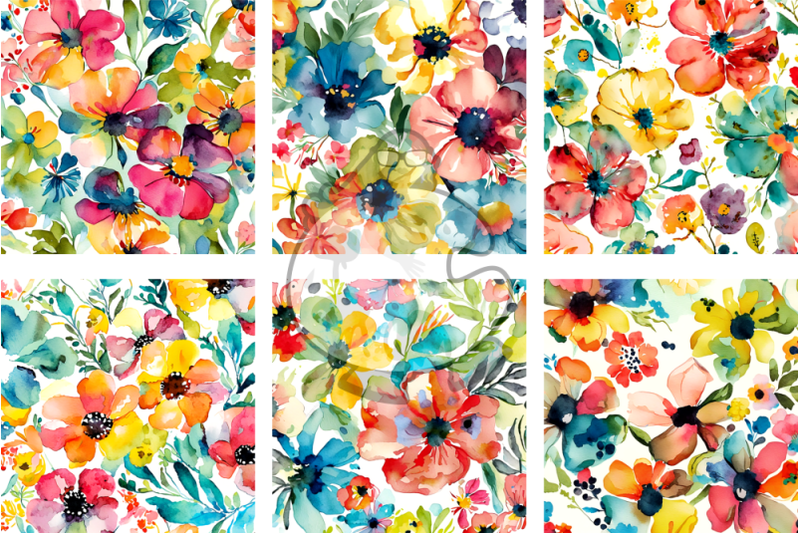 watercolor-wild-floral-digital-papers