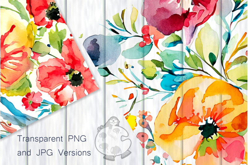 watercolor-wild-floral-digital-papers