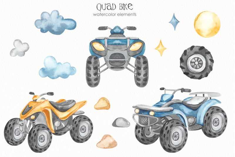 quad-bikes-watercolor