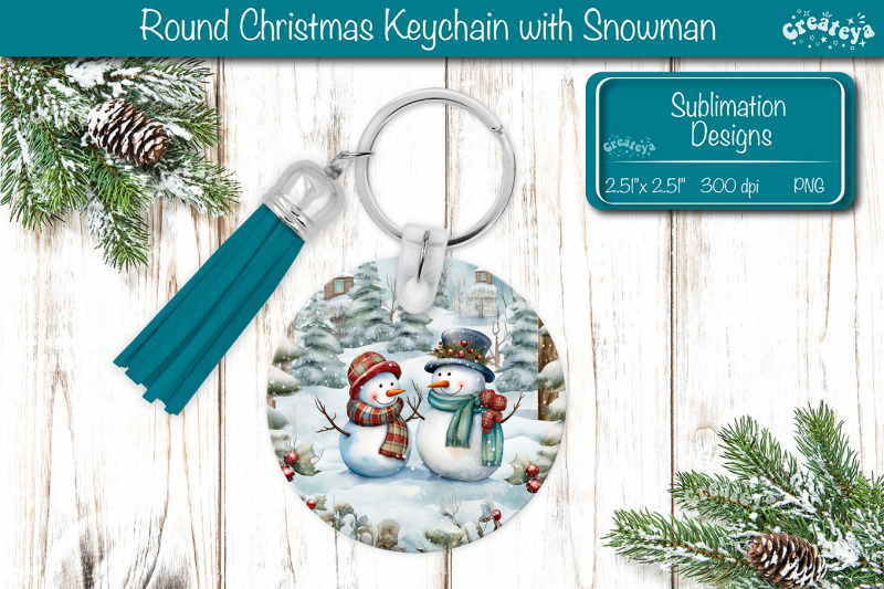 christmas-keychain-png-sublimation-acrylic-keychains-watercolor-snowma