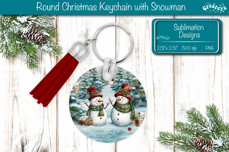 christmas-keychain-png-sublimation-acrylic-keychains-watercolor-snowma