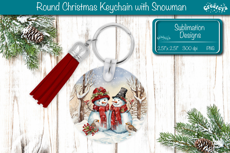 christmas-round-keychain-sublimation-png-keychain-template