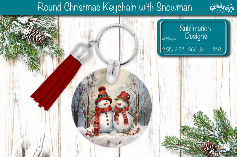 round-keychain-sublimation-christmas-png-keychain-template