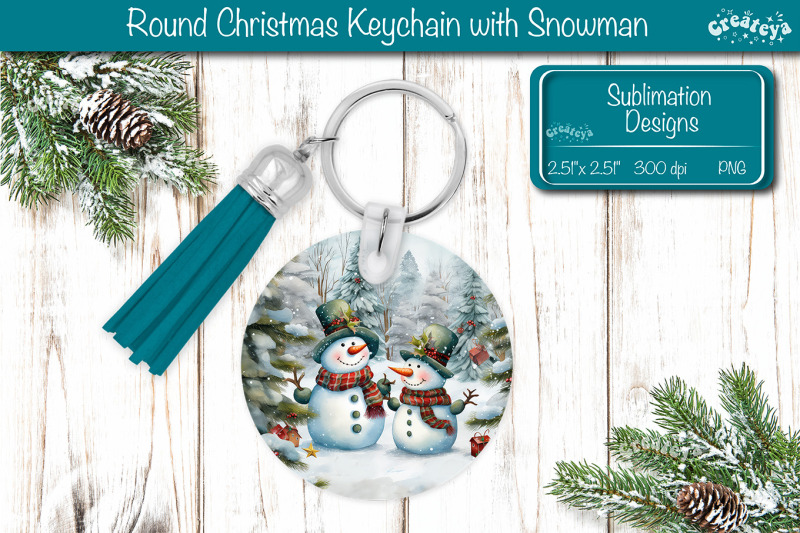 round-keychain-sublimation-christmas-png-keychain-template