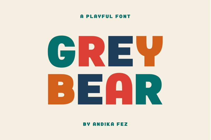 grey-bear-cute-font