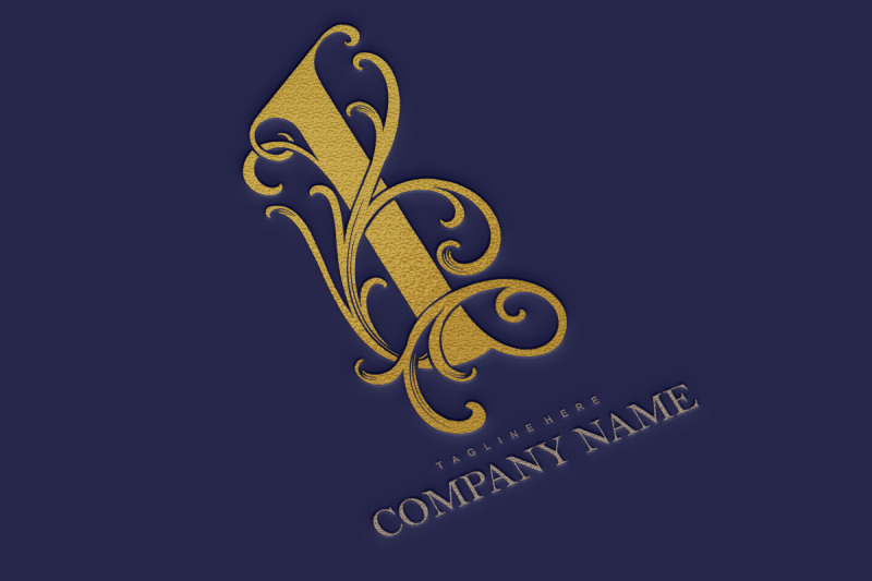 elegance-exquisite-gold-floral-number-1-monogram-logo