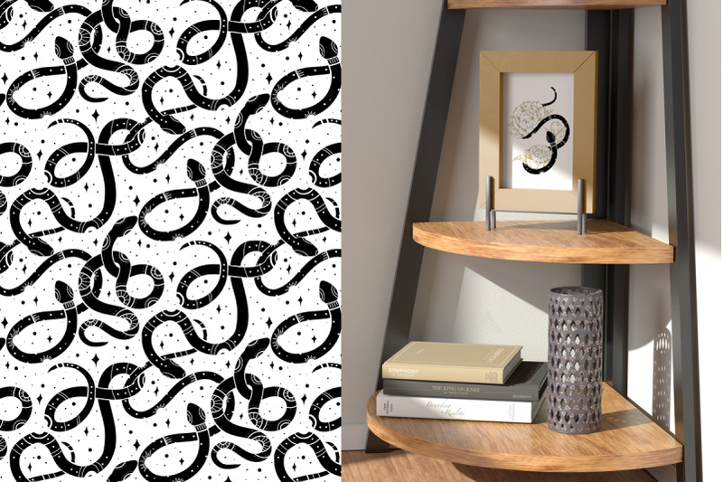 snakes-with-flowers-patterns-and-cliparts-vector-set