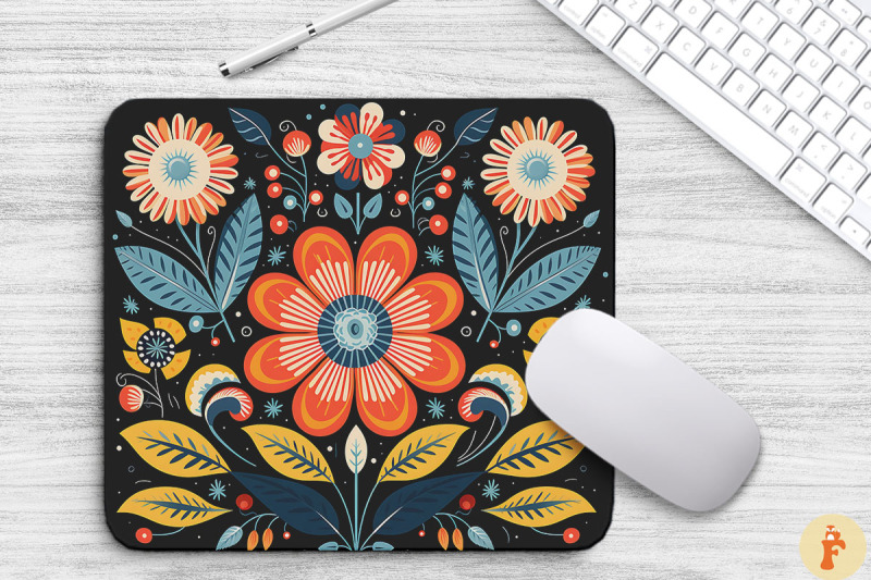 american-folk-art-flowers-mouse-pad