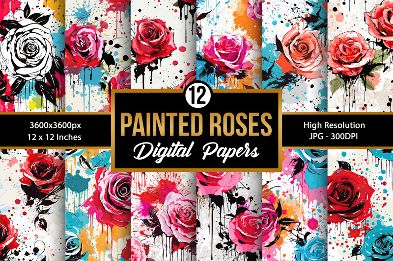 painted-roses-digital-paper-patterns