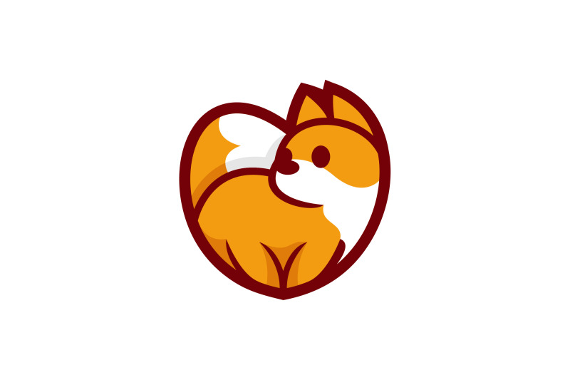 love-fox-vector-template-logo-design