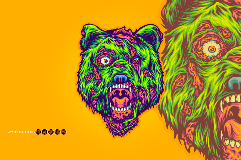 fright-night-scary-head-bear-monster-zombie