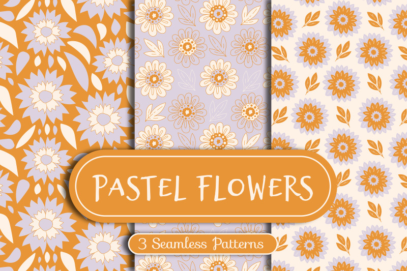 pastel-flowers-seamless-patterns