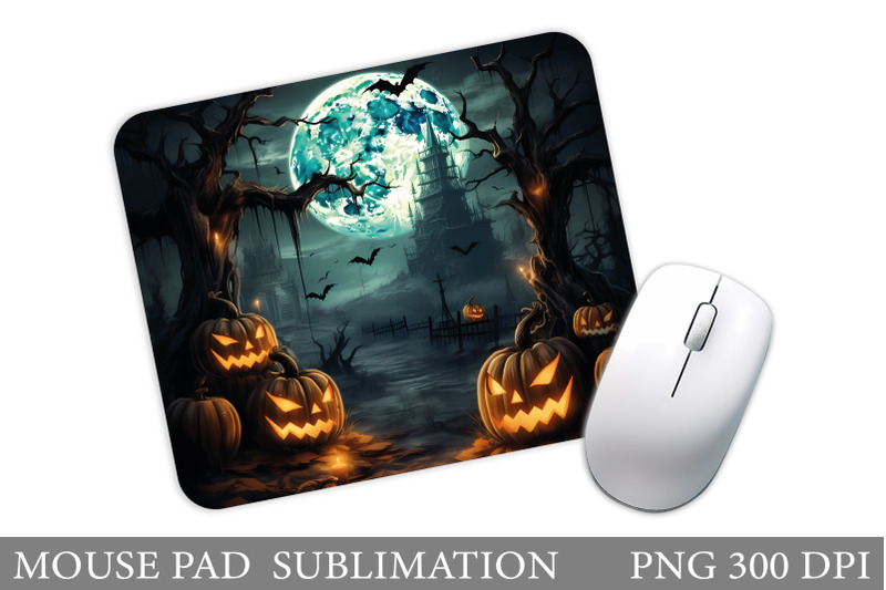 scary-pumpkin-mouse-pad-sublimation-halloween-mouse-pad