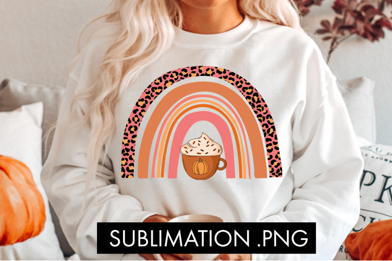 fall-rainbow-pumpkin-spice-png-sublimation