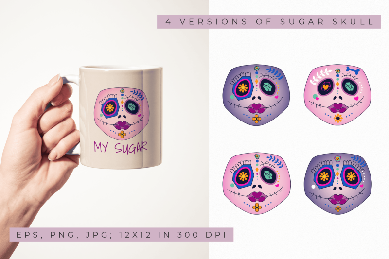 sugar-skulls-patterns-cards-and-cliparts