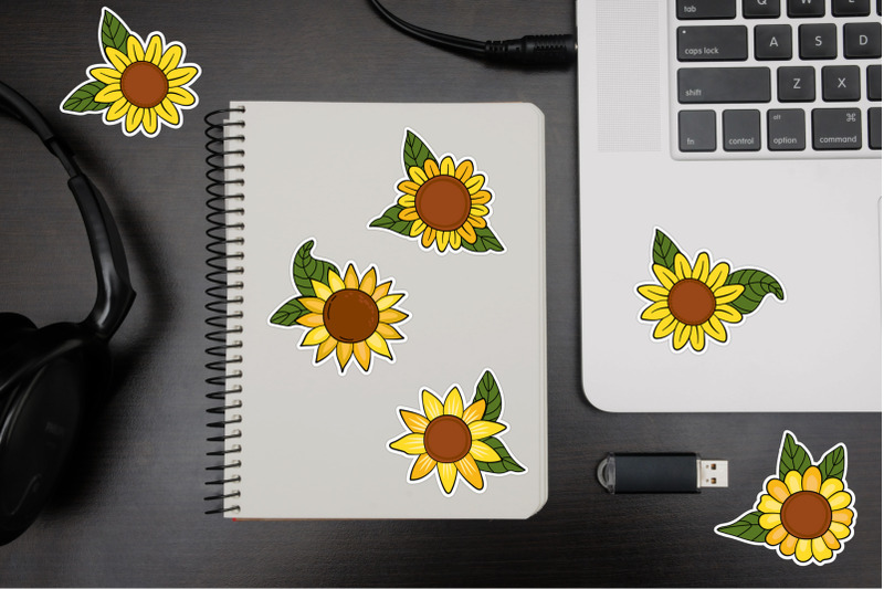 sunflowers-printable-stickers-cricut-design
