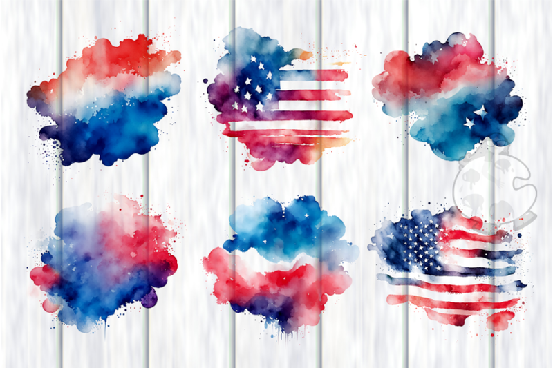 patriotic-watercolor-splashes-transparent-textures