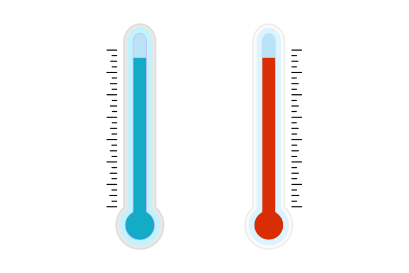 thermometer-hot-and-cold-present-weather-warm-and-cold