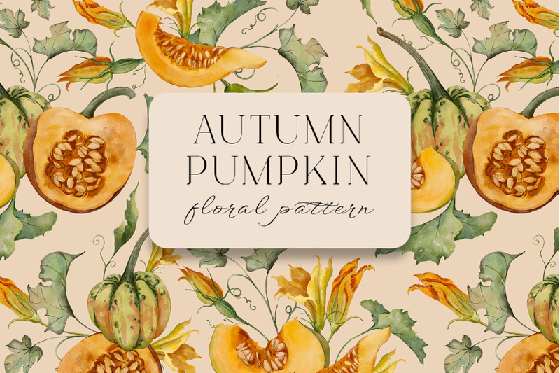 autumn-pumpkin-floral-pattern