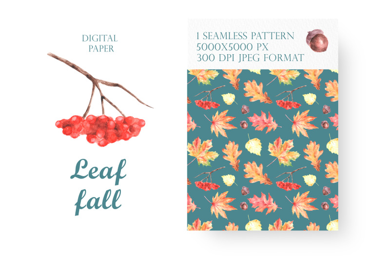 leaf-fall-watercolor-seamless-pattern