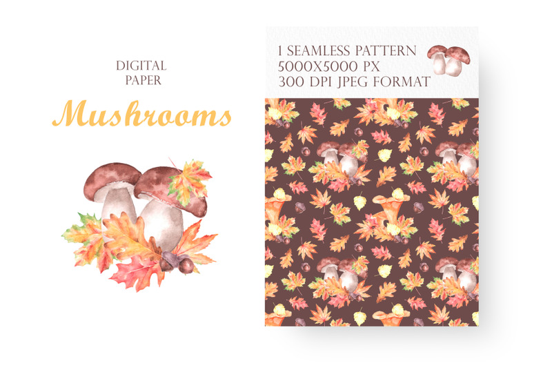 mushrooms-watercolor-seamless-pattern-autumn-harvest