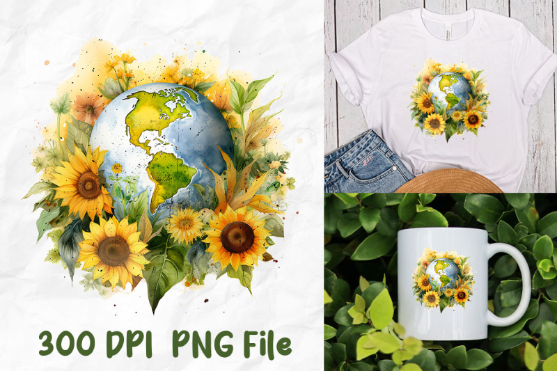 hippie-sunflower-retro-planet-earth