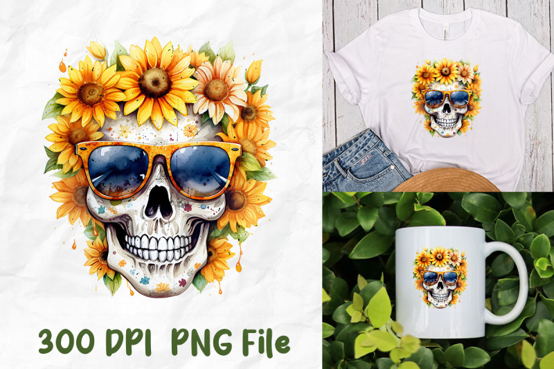 hippie-sunflower-skull-sunglasses