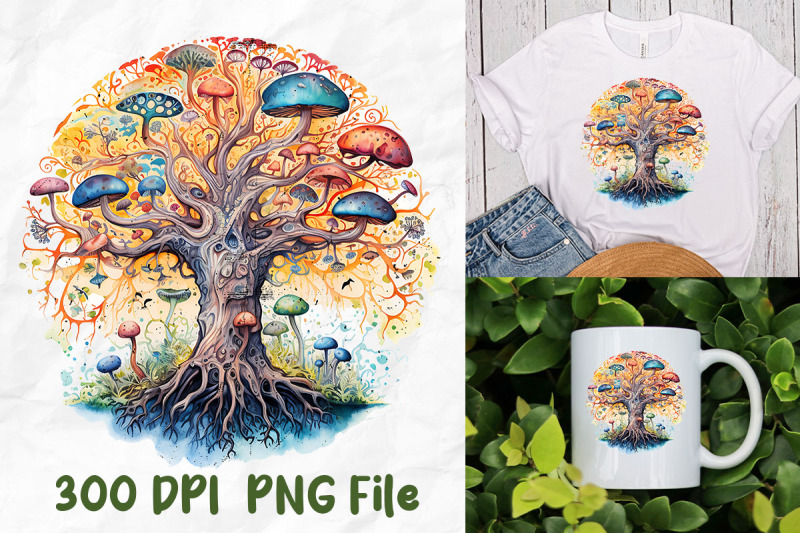 hippie-mushroom-tree-of-life-watercolor