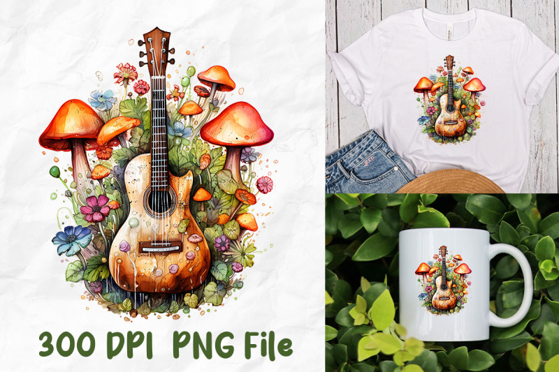 hippie-mushroom-vintage-guitar