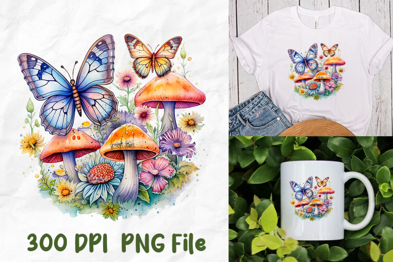 hippie-mushroom-garden-butterfly