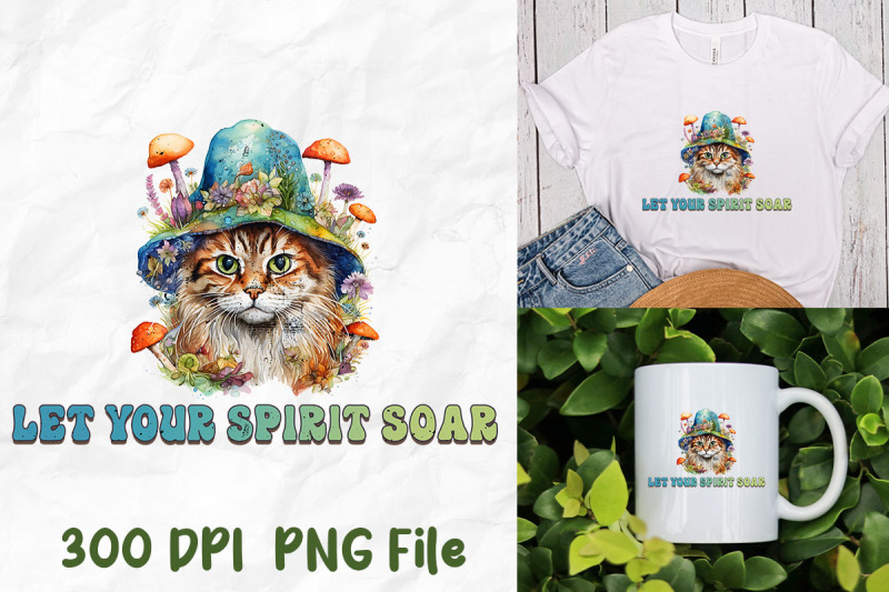 let-your-spirit-soar-hippie-cat-mushroom