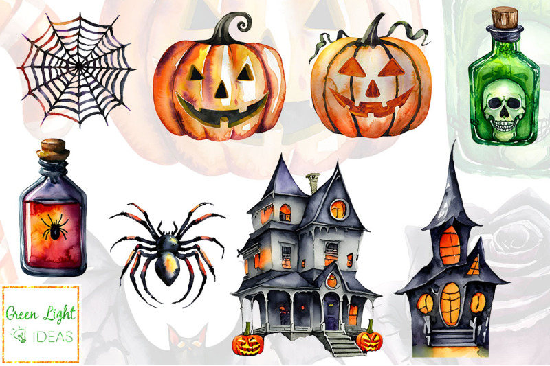 watercolor-halloween-clipart-spooky-sublimation-graphics