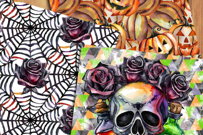 watercolor-halloween-digital-papers-spooky-sublimation-backgrounds