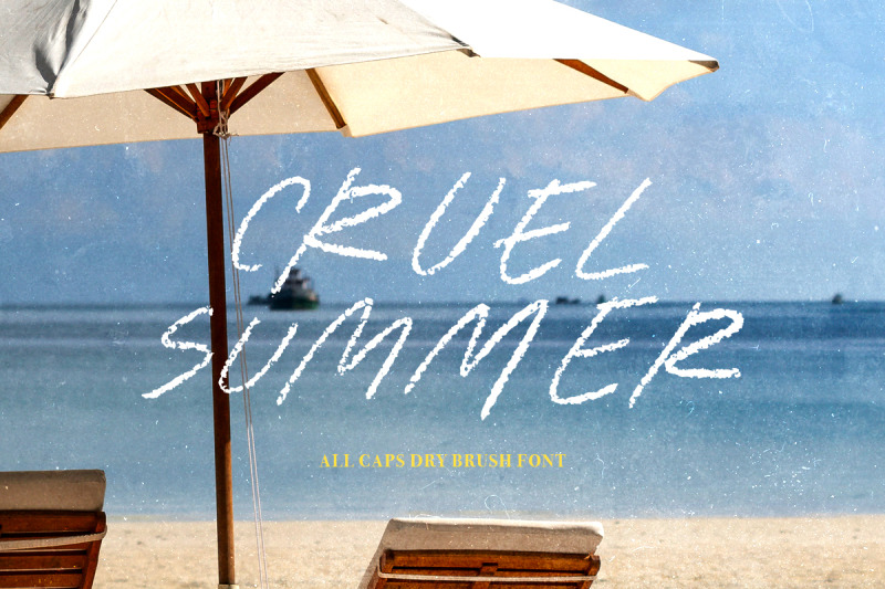 cruel-summer-dry-brush-font