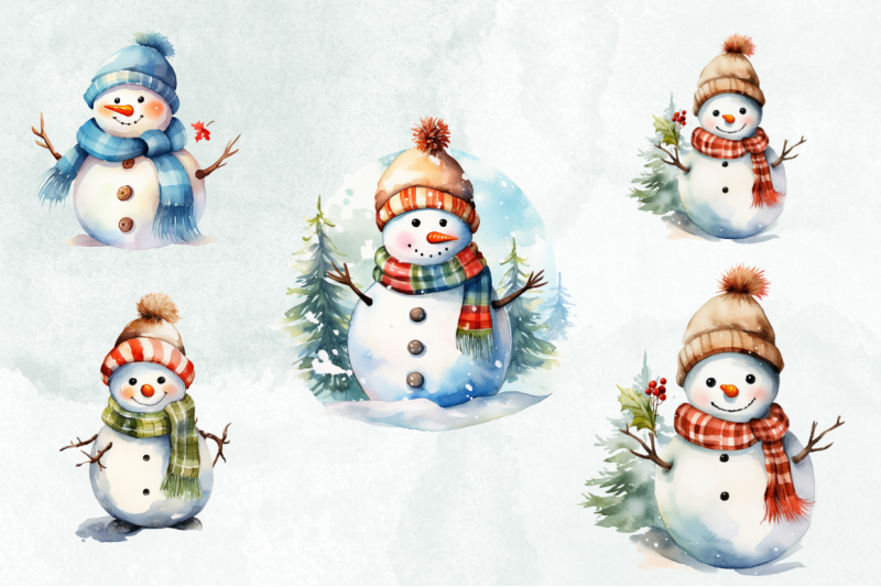 cute-snowman-watercolor-sublimation