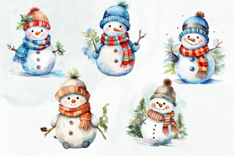 cute-snowman-watercolor-sublimation