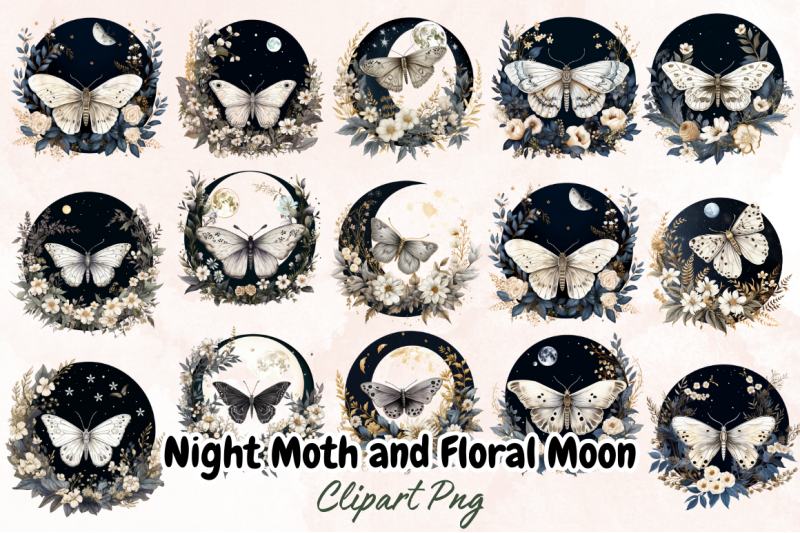 night-moth-and-floral-moon-clipart