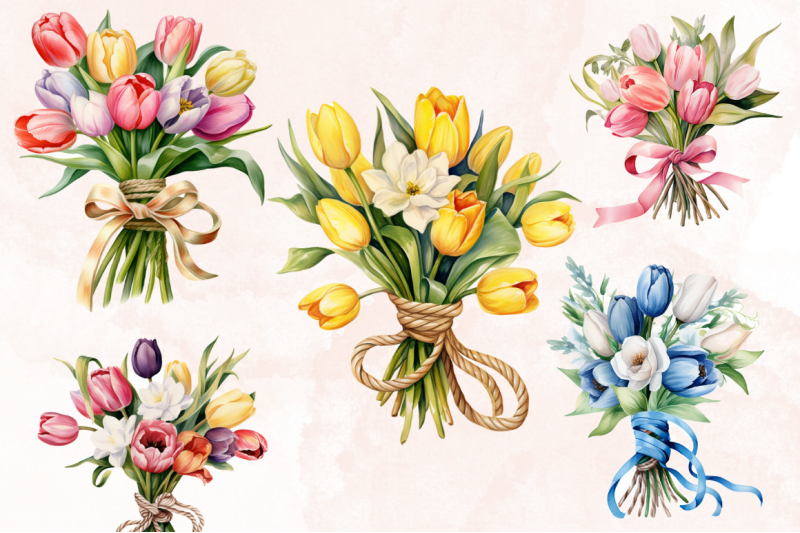 watercolor-colorful-3d-tulip-clipart