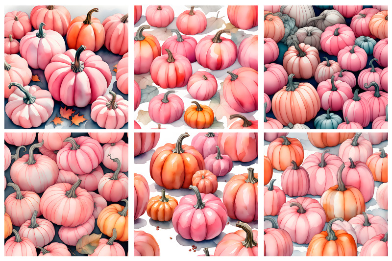 pink-pumpkin-halloween-digital-paper-set
