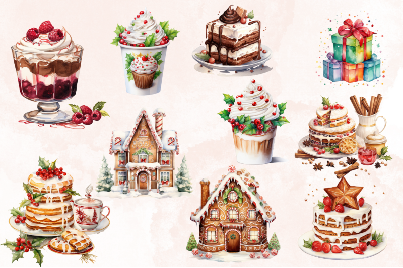 christmas-dessert-collection-watercolor