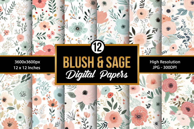 blush-amp-sage-cute-flowers-seamless-patterns-floral-digital-papers