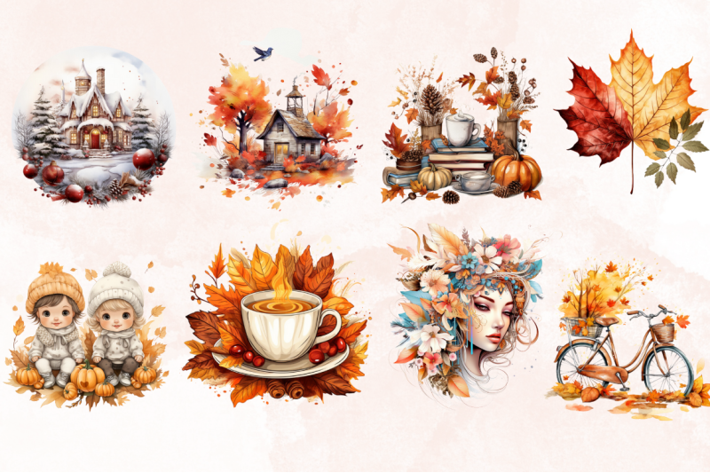 fall-season-sublimation-clipart-bundle