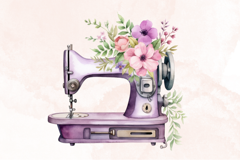 floral-sewing-machine-watercolor-clipart